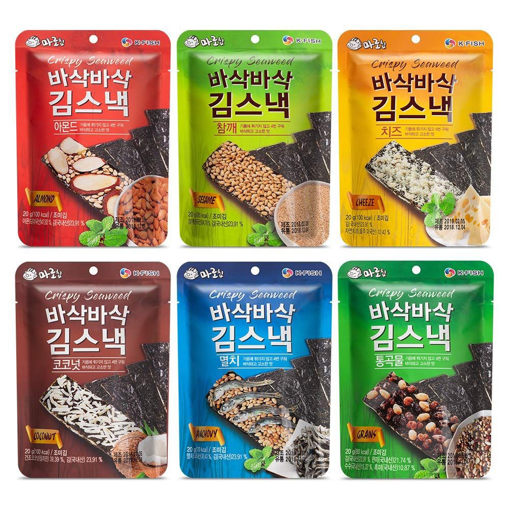 Jual MAROCHIP Korean Crispy Seaweed Snack Dried Snack Healthy Snack 3 Kinds of Flavor 20gr