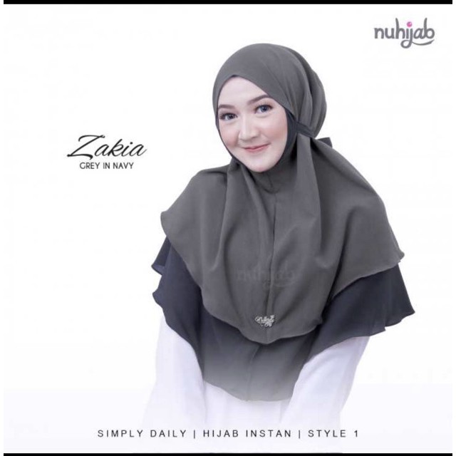 BERGO ZAKIA MARYAM 2 LAYER jilbab bolak balik dua lapis kerudung