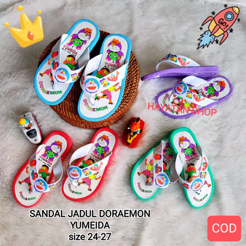 Jual Sandal Jepit Anak jadul Karakter Doraemon Yumeida 796 Shopee