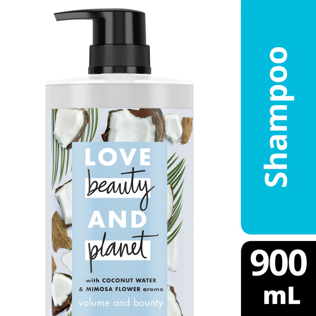 Jual Love Beauty & Planet Vegan Shampoo Coconut Water And Mimosa Flower For Volume Hair 900 Ml | Shopee Indonesia