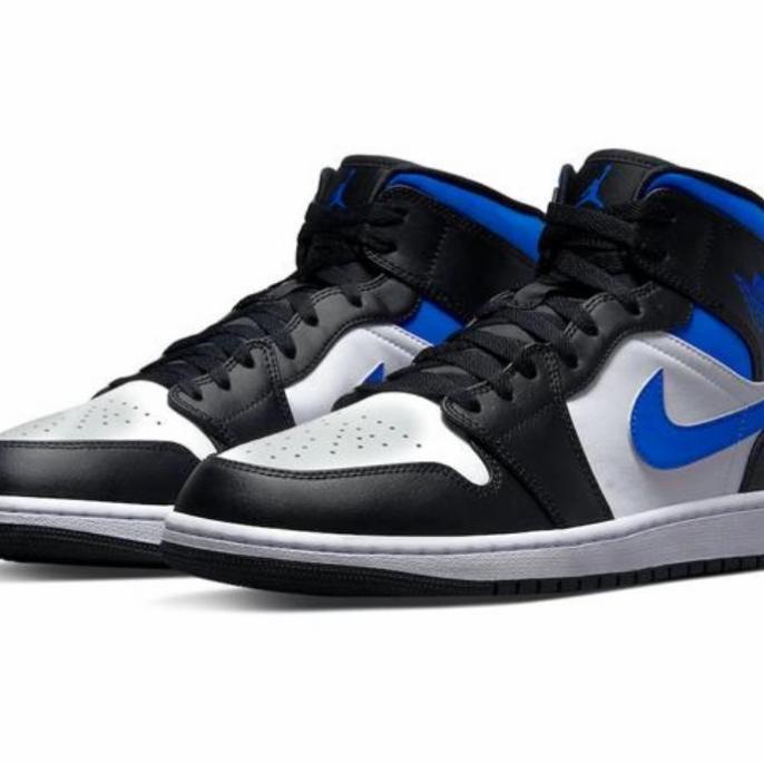 Jual Nike Air Jordan 1 Mid White Royal/Racer Blue Black Original Resmi Aj4578 | Shopee Indonesia