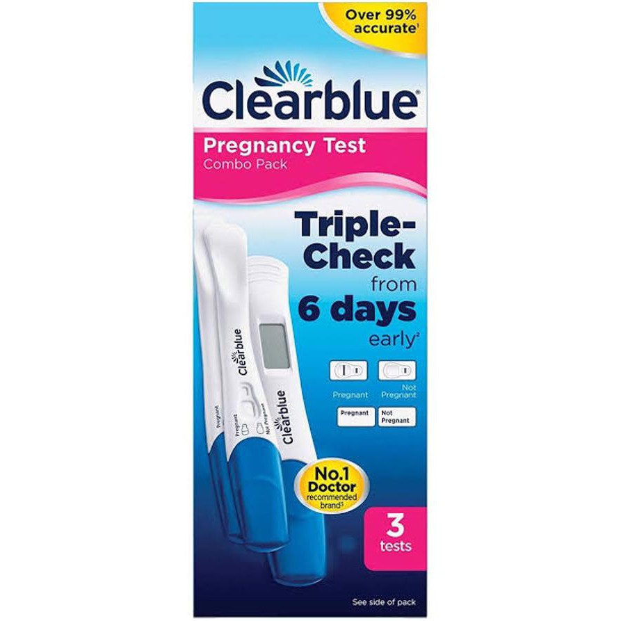 Jual (Isi 3 Pcs) Clearblue Pregnancy Test Early Detection Triple Check Indonesia|Shopee Indonesia
