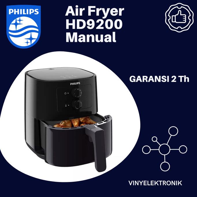 Jual Philips Premium Airfryer HD9200/90 Air Fryer Philips HD 9200/90