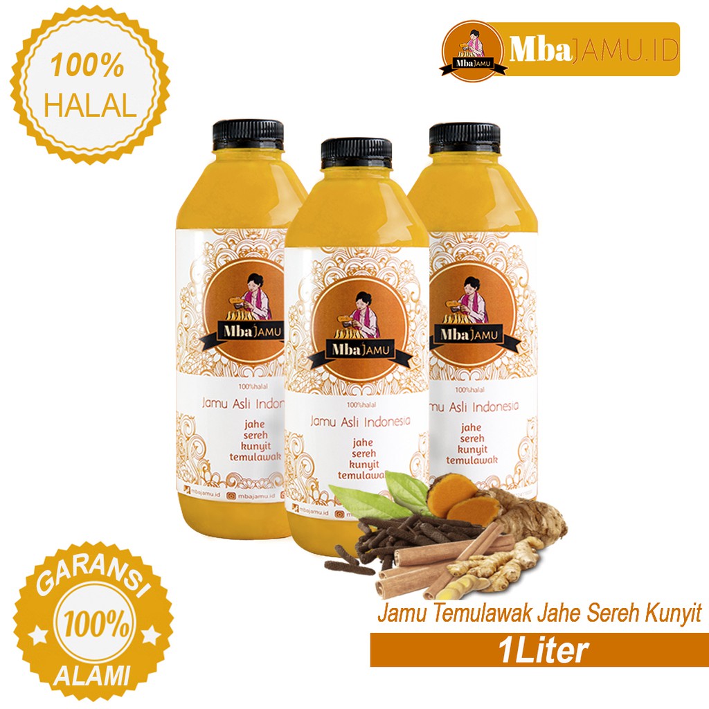 Jamu Temulawak Jahe Sereh Kunyit 1L Shopee Indonesia