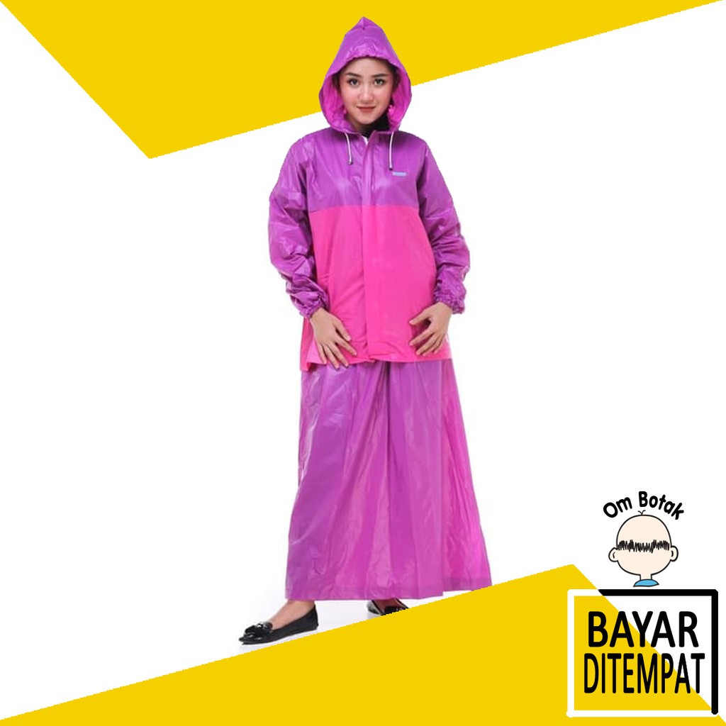 OmBotak Jas Hujan Rok Valencia . Bentuk Setelan utk