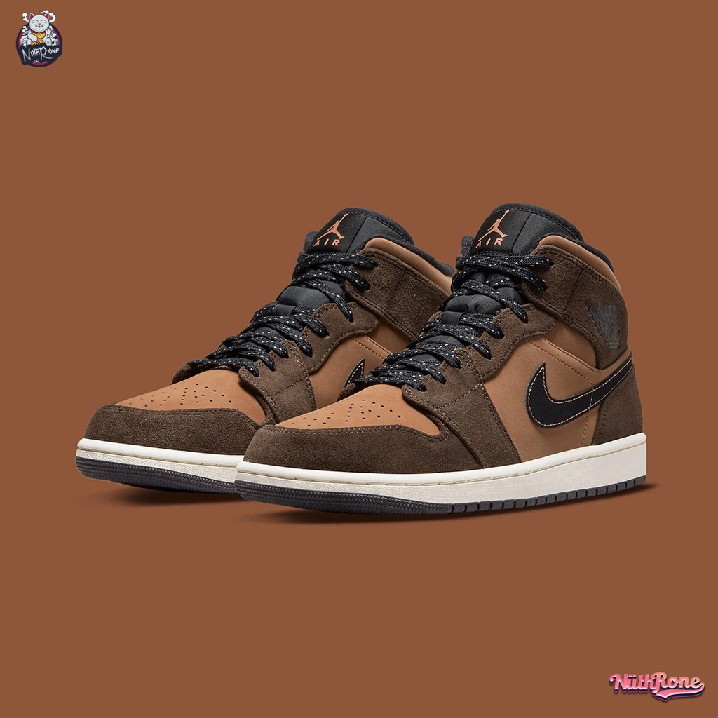 Jual Nike Air Jordan 1 Mid SE Dark Chocolate Colour Dark Chocolate/Archaeo Brown/Black/Crimson