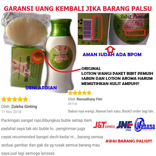 PAKET) SABUN BIBIT PEMUTIH DAN LOTION BIBIT PEMUTIH PAKET HEMAT BPOM PEMUTIH  SOAP WHITENING | Shopee Indonesia