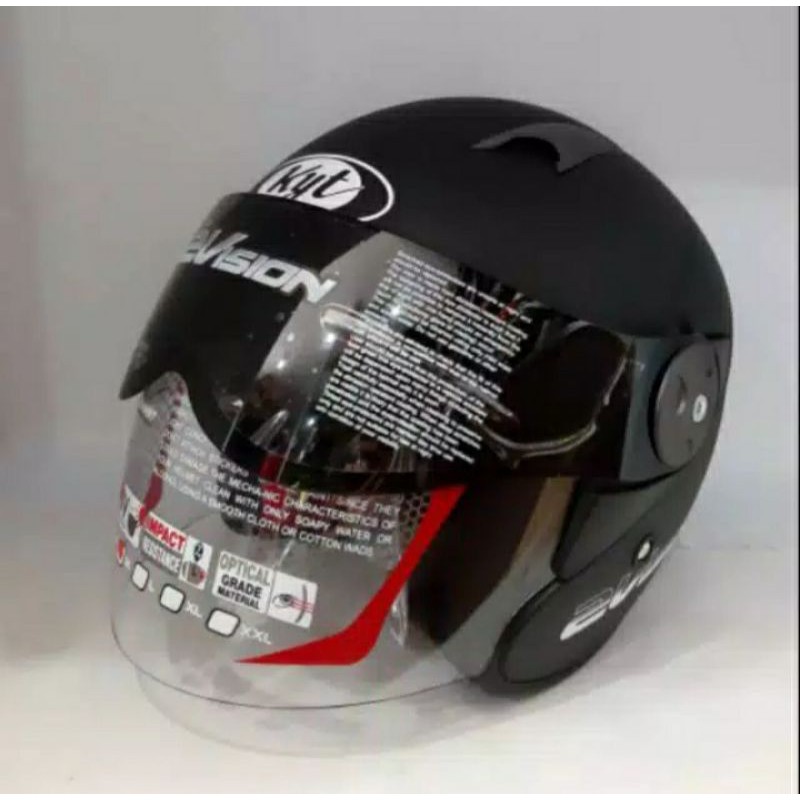 Jual HELM KYT 2 VISION SOLID HITAM DOFF Shopee Indonesia