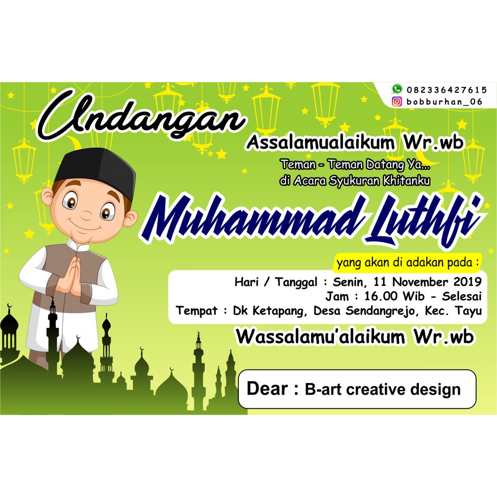 Undangan Khitan Untuk Teman Revisi Sekolah