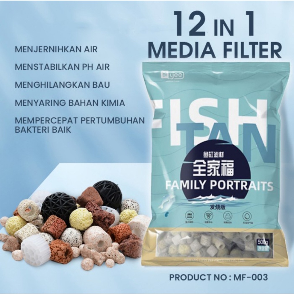 Jual Media Filter Aquarium 12 In 1 Penjernih Air Aquarium Shopee