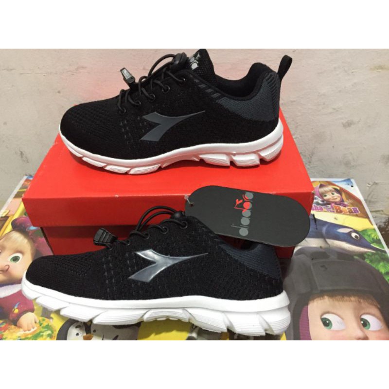 sepatu sekolah diadora jako jr black grey original Shopee Indonesia