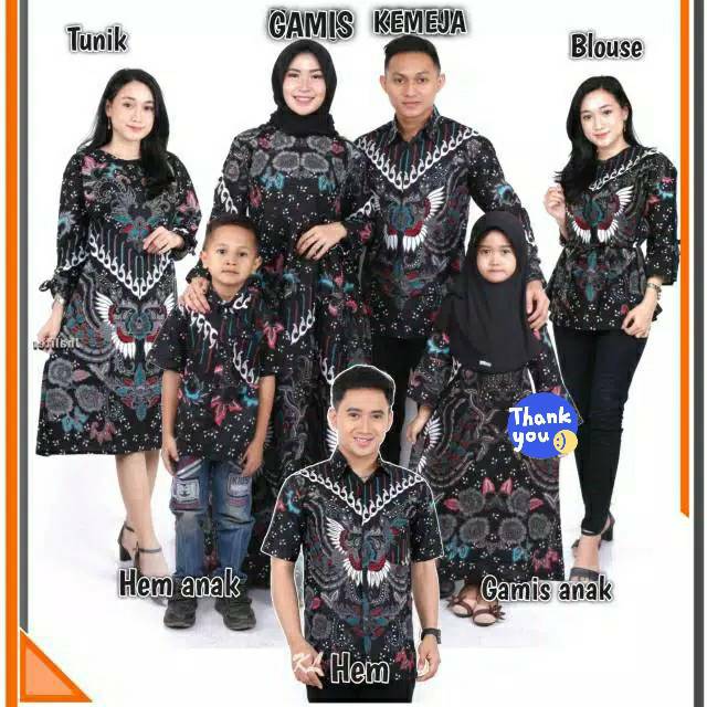 Jual Baju Batik Couple Keluarga Seragam Batik Set Kemeja Gamis Anak  Indonesia|Shopee Indonesia