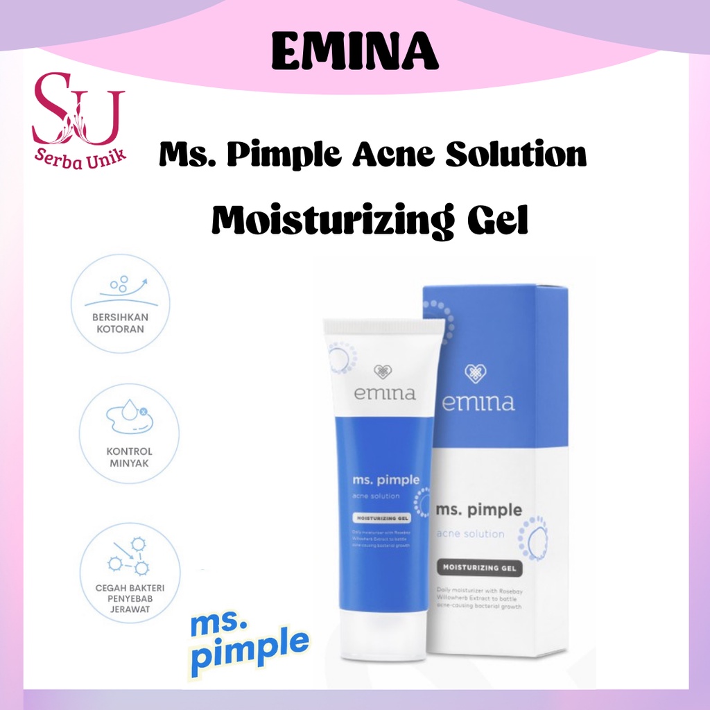 Jual Emina Ms Pimple Acne Solution Moisturizing Gel 20ml Pelembab