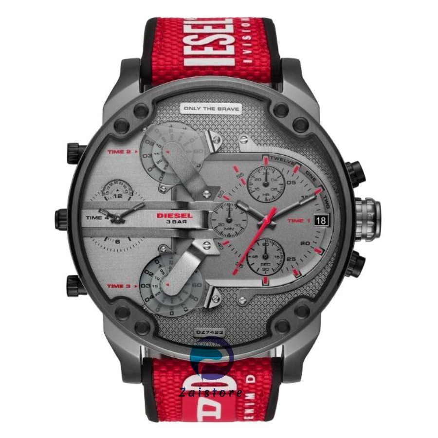 Jual Jam Tangan Pria Mr. Diesel Daddy 2.0 Dz7423 Chronograph Gray Dial Red Nylon Strap | Shopee Indonesia