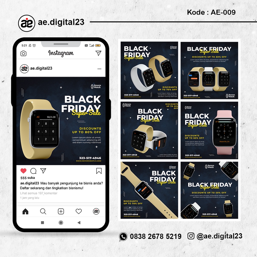 Jual Jasa Desain Konten Feed Instagram untuk Promosi Desain Shopee