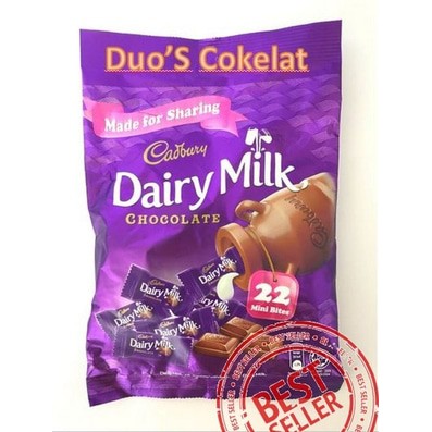 Jual Coklat Cadbury Dairy Milk Chocolate 22 Mini Bites Import | Shopee Indonesia