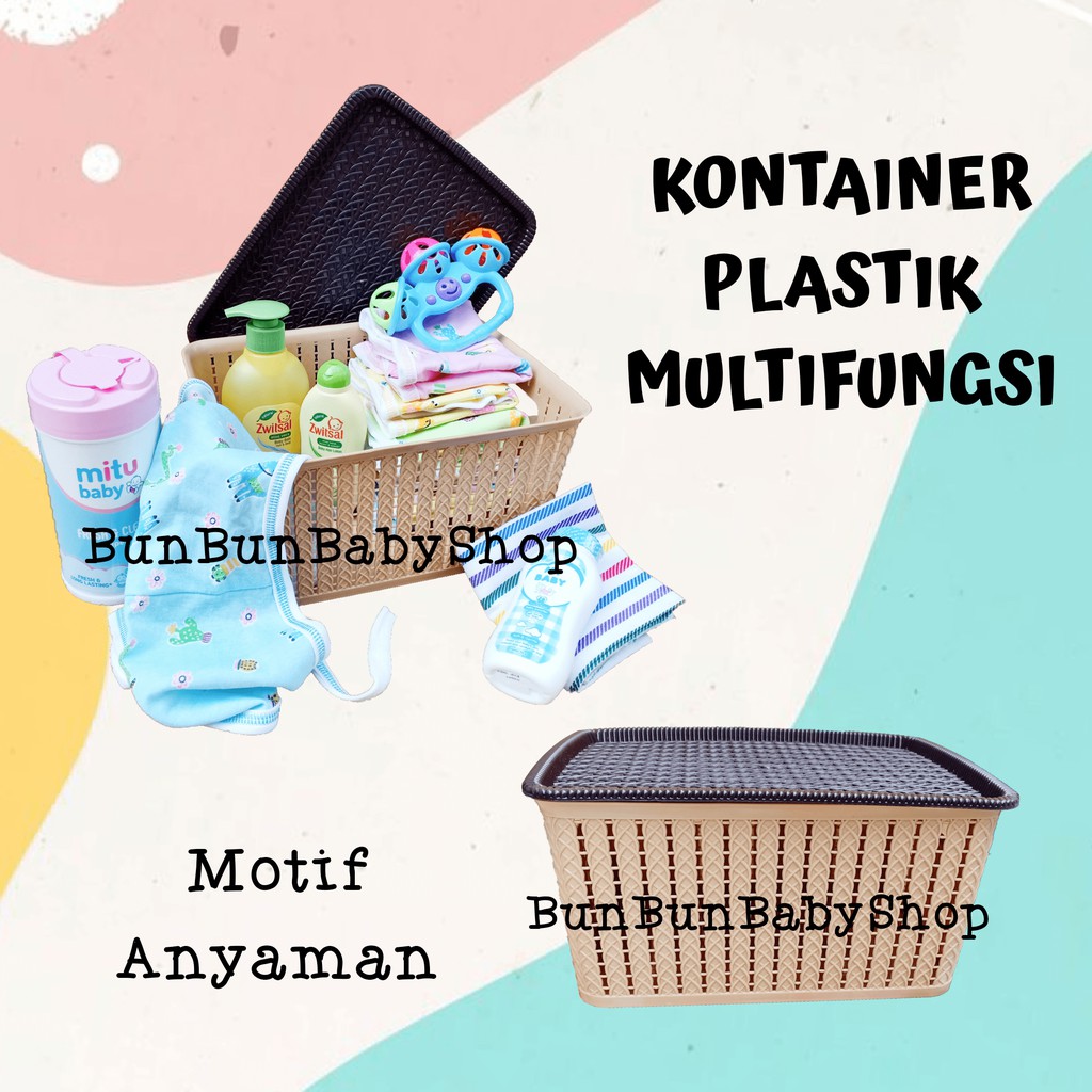 Keranjang Plastik Container Perlengkapan Bayi Baru Lahir