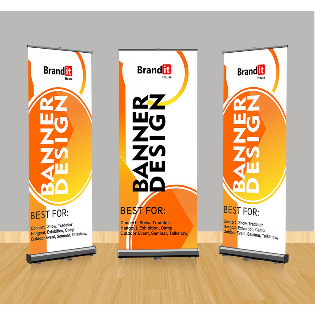 Cetak Media Roll Up Banner Bahan Albatross Ecosol Shopee Indonesia
