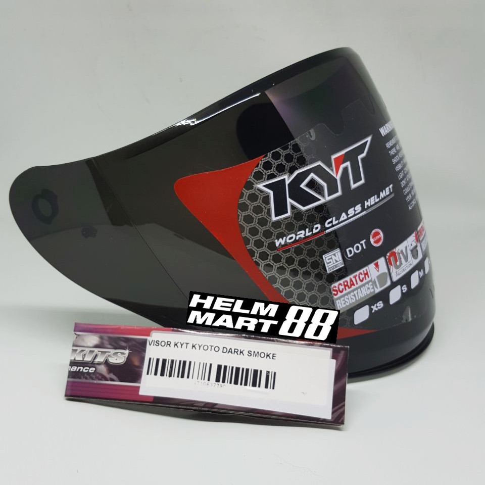 Visor KYT KYOTO Dark Smoke Kaca Helm KYT Original Shopee Indonesia