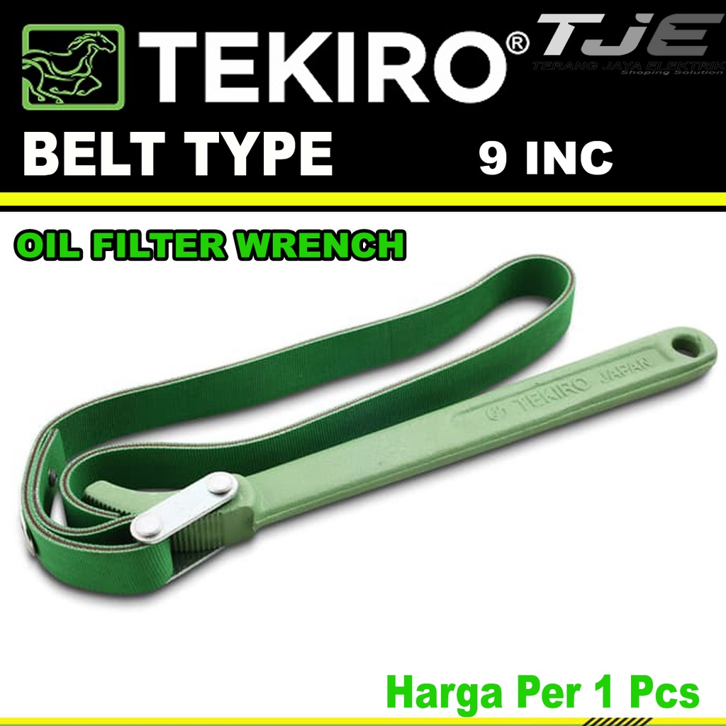 Jual Pembuka Filter Oli/Oil Filter Wrench BELT 9 inch Tekiro PC 9