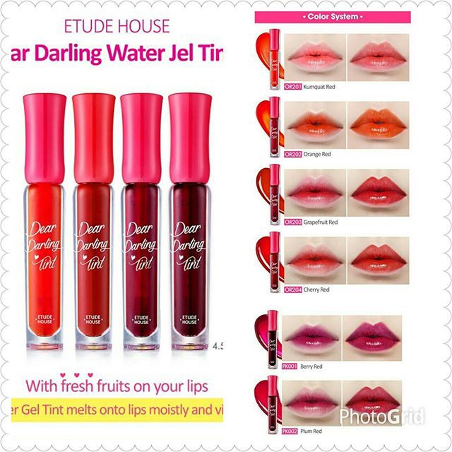 Etude House Dear Darling Water Gel Tint Lip Made In Korea Shopee