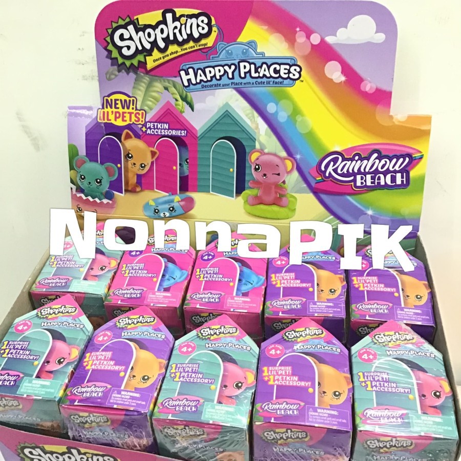 Shopkins Happy Places Lil Pet Rainbow Beach Blind Box Bag ORI Shopkin