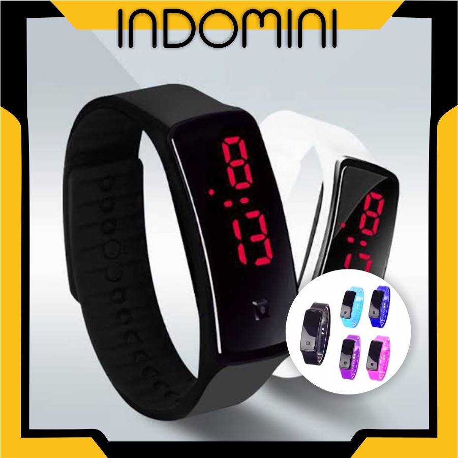INDOMINI JT006 JAM TANGAN DIGITAL JAM LED PRIA WANITA MURAH JAM TANGAN