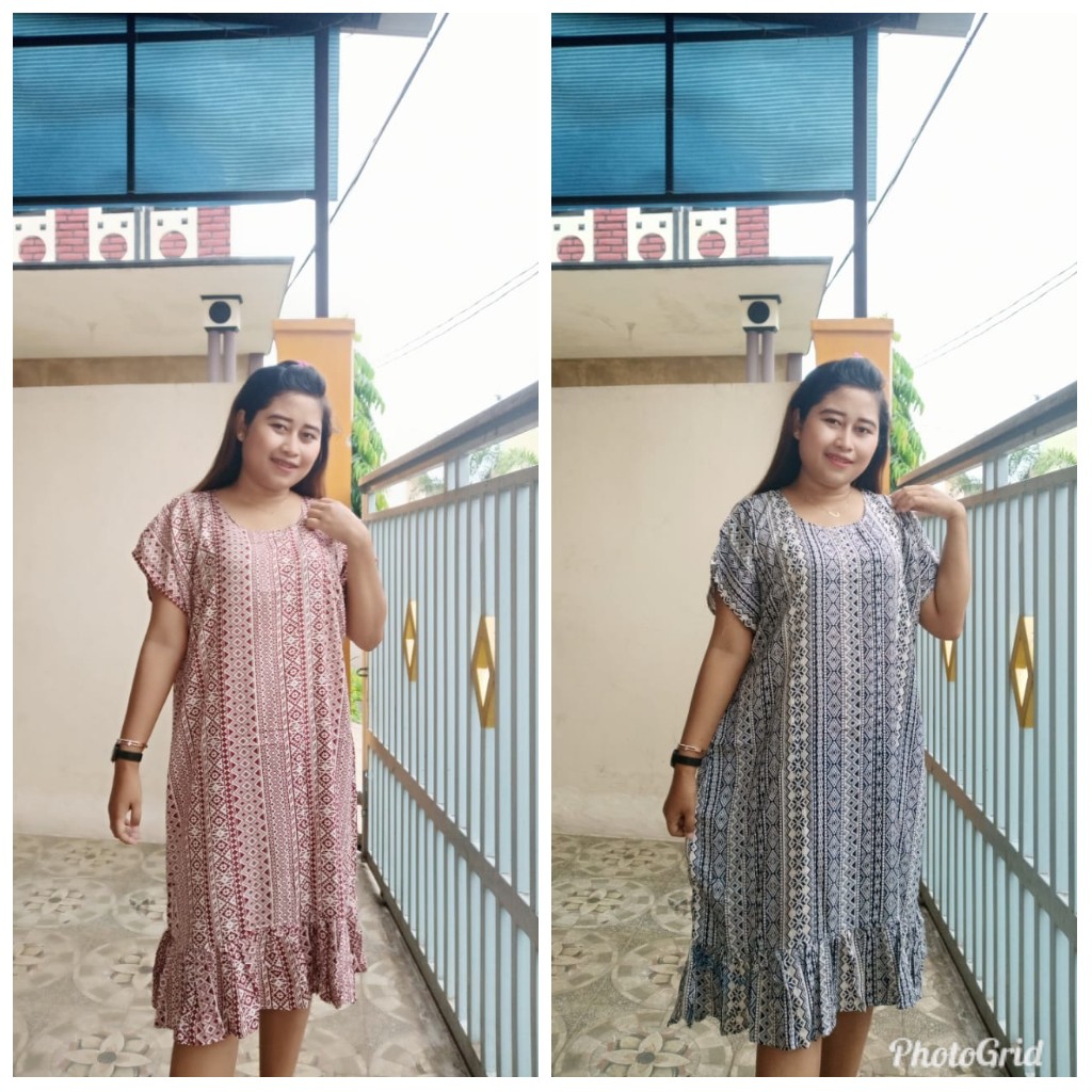 Jual Daster Tunik Ruffle Daster Kekinian Termurah Daster Viral Daster Kece Cantik Daster Jumbo Indonesia|Shopee Indonesia