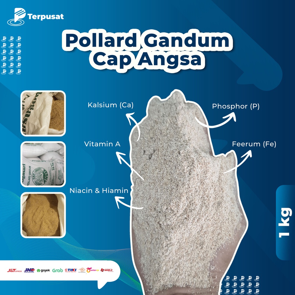 Jual Pollard Gandum Cap Angsa Per 1 Kg Pakan Ternak Makanan Ternak
