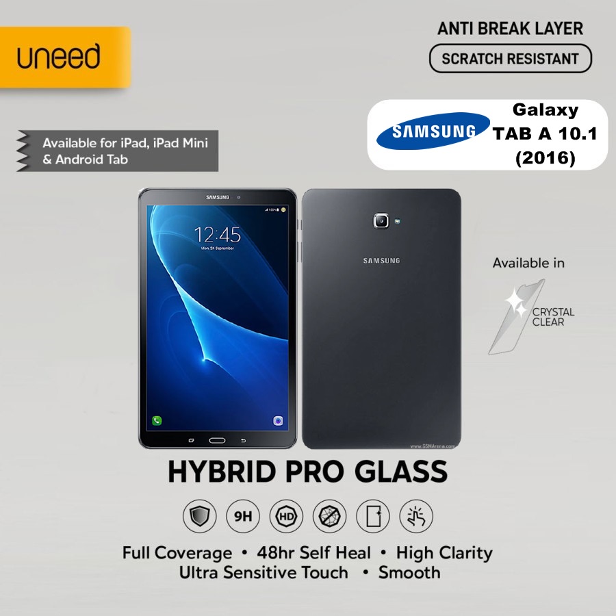 Jual Uneed Hybrid Pro Samsung Galaxy Tab A 10.1 Screen Protector Full Cover | Shopee Indonesia