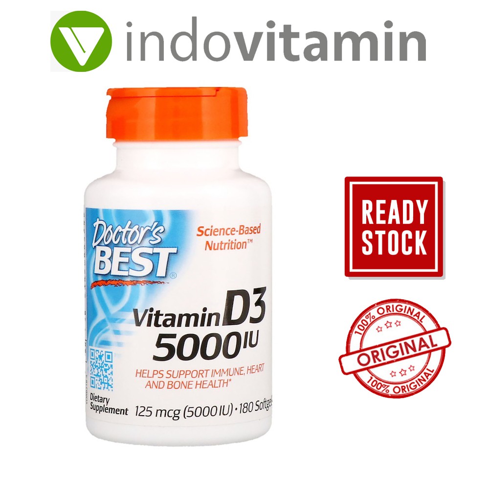 Vitamin D3 5000 IU, 180 Softgels, Doctor's Best Doctor D3 5,000