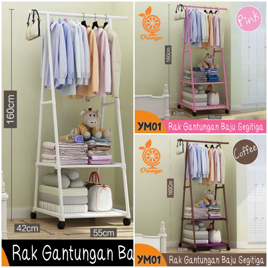 Rak Gantung / Triangle Stand Hanger / Rak Buku / Rak Pakaian