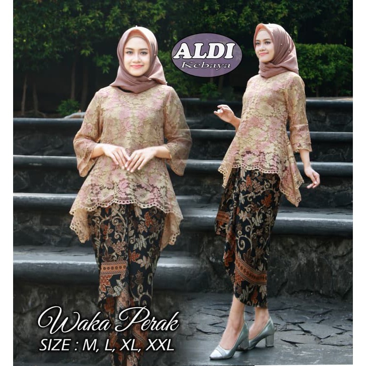 Jual Atasan Kebaya Modern Brukat Set Rinjani New Coklat Susu Dan Lainnya | Shopee Indonesia