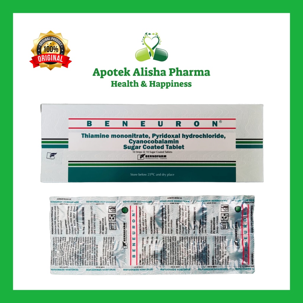Jual BENEURON Strip 10 Tablet Vitamin B Komplek B1 B6 B12 Untuk Pegal