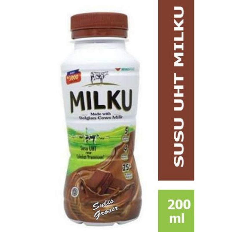 Jual Milku Susu Uht 200Ml Coklat 1 Krat Isi 12 | Shopee Indonesia