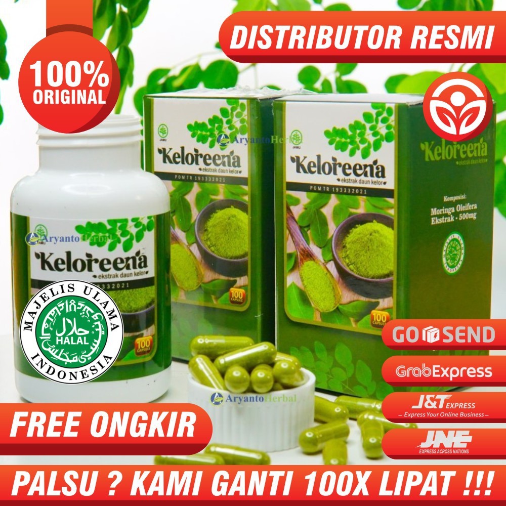 Keloreena Kapsul Asli ( Ekstrak Daun Kelor ) 100 Original Almira