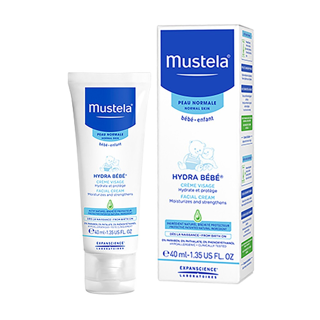 Jual Mustela Hydra Bebe Facial Cream 40 ml (Krim Wajah untuk bayi