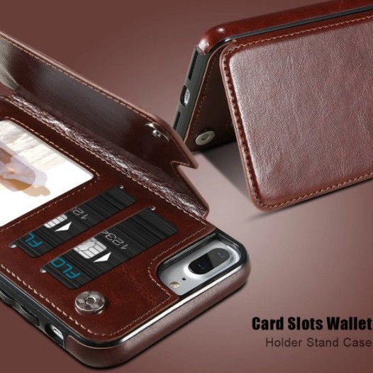 Jual Case Iphone 7/8/7+/8+/Se 2020 2022 Floveme Flip Card Holder Leather Wallet Case | Shopee Indonesia