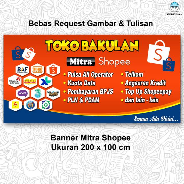 Contoh Banner Toko Shopee gambar spanduk