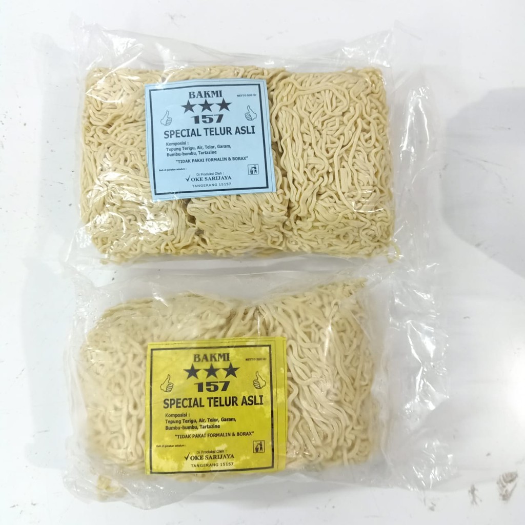 Bakmie Ayam Mi Ayam Mie Pangsit Basah Merk 157 500gram Shopee Indonesia