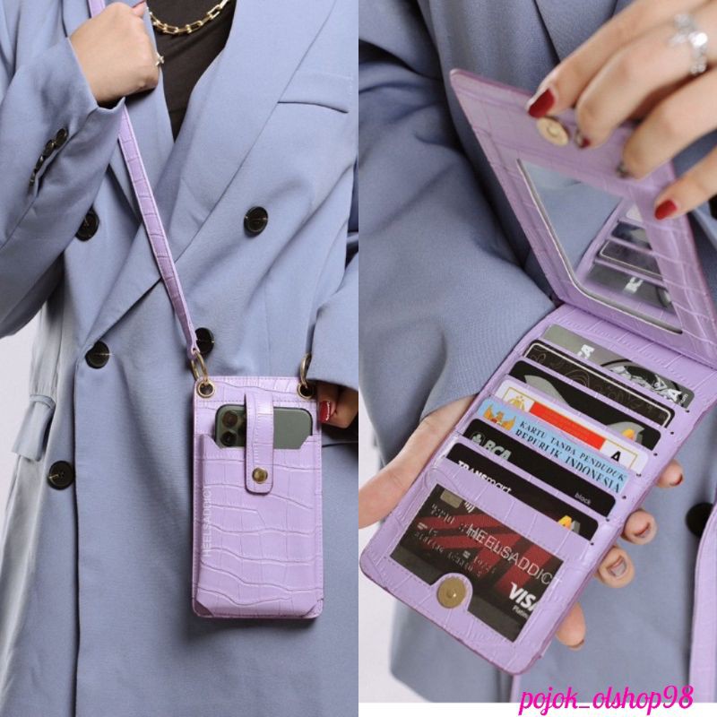 Jual TAS SELEMPANG HP+CERMIN/ SLINGPHONE+7 SLOT ATM/ SLINGBAG WANITA