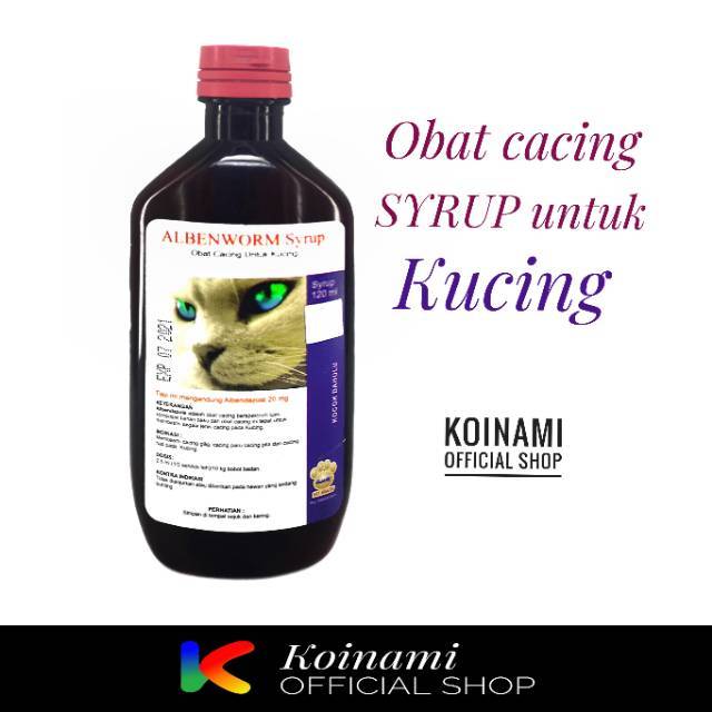Jual ALBENWORM CAT syrup 120ml / raid all / obat cacing kucing / pet
