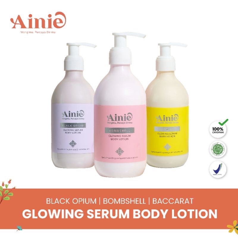 Jual Ainie Glowing Serum Body Lotion 300ml Shopee Indonesia