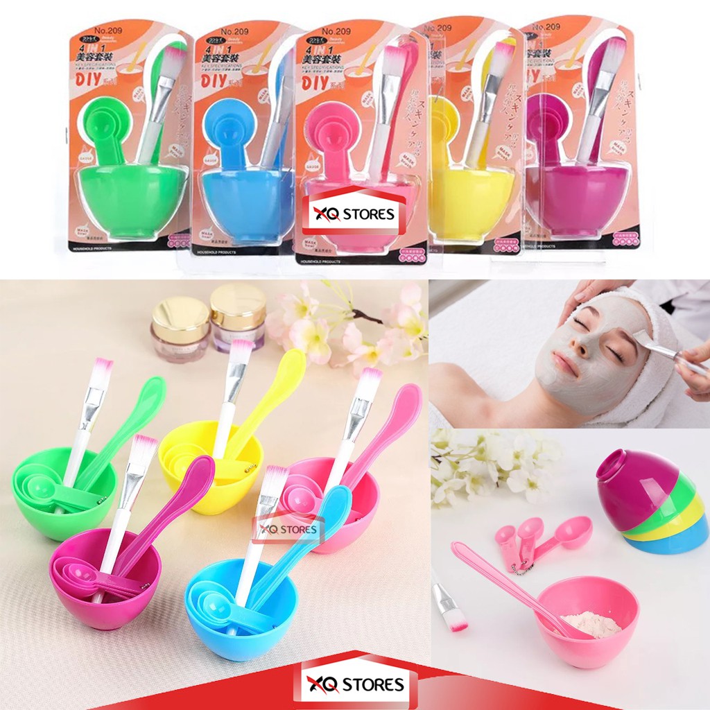 XQSTORES MANGKOK MASKER WAJAH SET 4 IN 1 / WADAH MASKER
