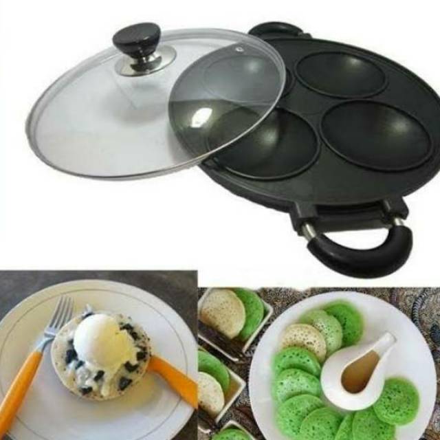 Cetakan Apem / Cetakan Surabi / Cetakan Dorayaki 4 Lubang ↘↘↘ Save 55