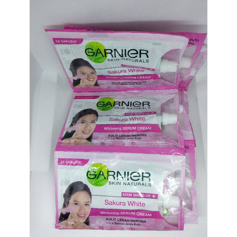 Jual [PER 12 SACHETS] GARNIER KRIM SIANG UV / GARNIER SAKURA WHITE