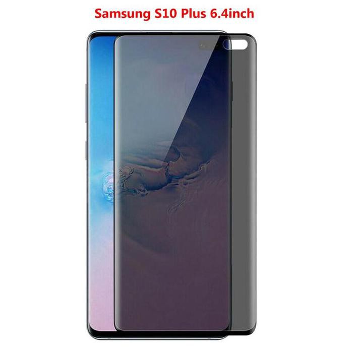 Jual Samsung S10 Plus Tempered Glass Spy Screen Protector Full Anti Gores Hitam Ready Stock | Shopee Indonesia