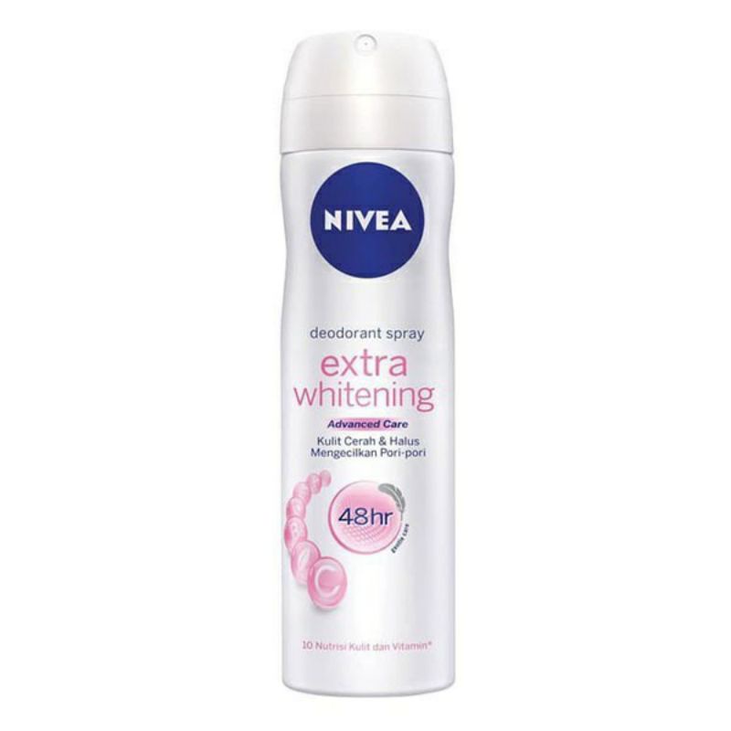 Jual Nivea Extra Whitening Deodorant Spray [150 ml] Shopee Indonesia