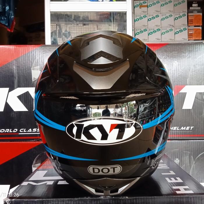 Jual Helm Kyt Falcon 2 Carbon Black Blue/Kyt Falcon Double Visor Full