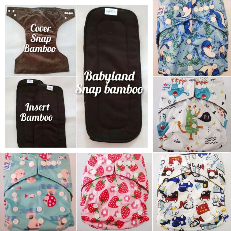 Paket murah Clodi Babyland Snap bamboo asli original